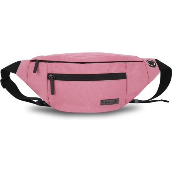 Large Crossbody Fanny Pack with 4-Zipper Pockets Gym Sports Festival Workout - Picture 1 of 6